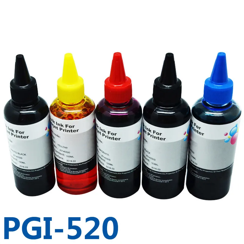500ml PGI520 CLI521 Printer Ink Refill Bulk Ink For Printer For Canon PIXMA iP3600 iP4600 MP540