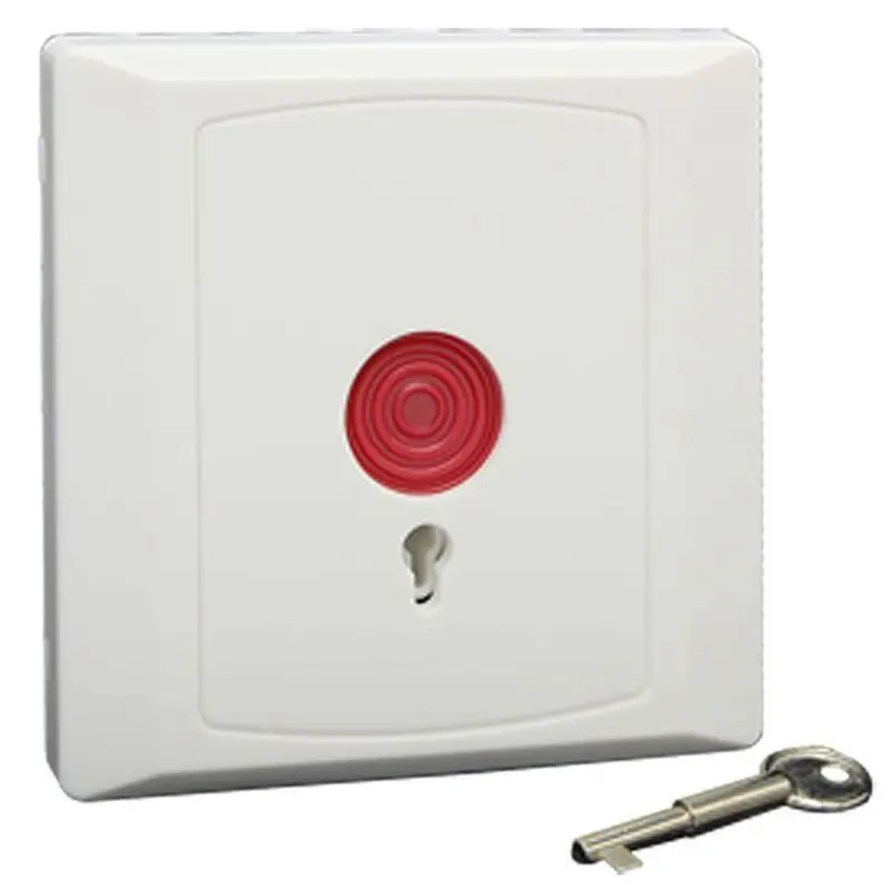 3pcs Wired Sos Emergency Panic Button With Key Home Alarm Security Alarm Product For Older Usage