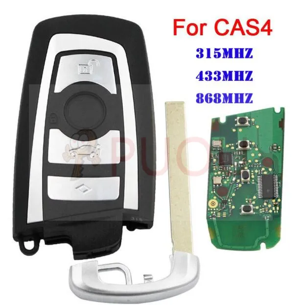 

4 Buttons Smart Remote Car Key Fob for BMW F CAS4 5 Series 7 Series Uncut Blade 315MHz 433MHz 868MHz