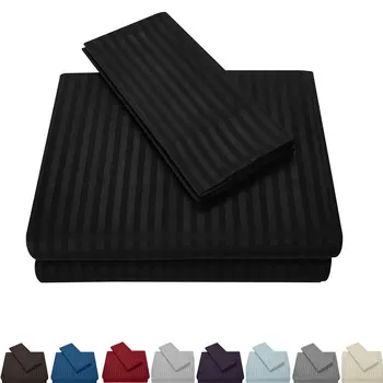 

Bedding Sheet Set HIGHEST QUALITY Brushed Microfiber 1800 Wrinkle Fade Stain Resistant 1 Fitted Sheet 1Flat Sheet 2 Pillowcases