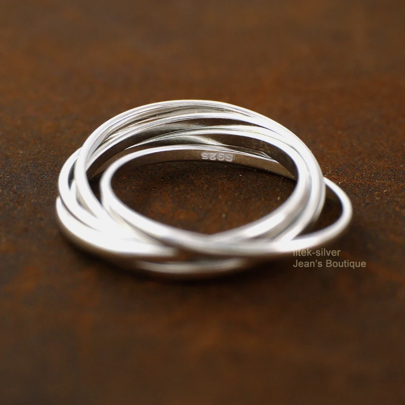 Женское серебряное обручальное кольцо 5 полос многослойное|wedding rings|russian wedding ringring