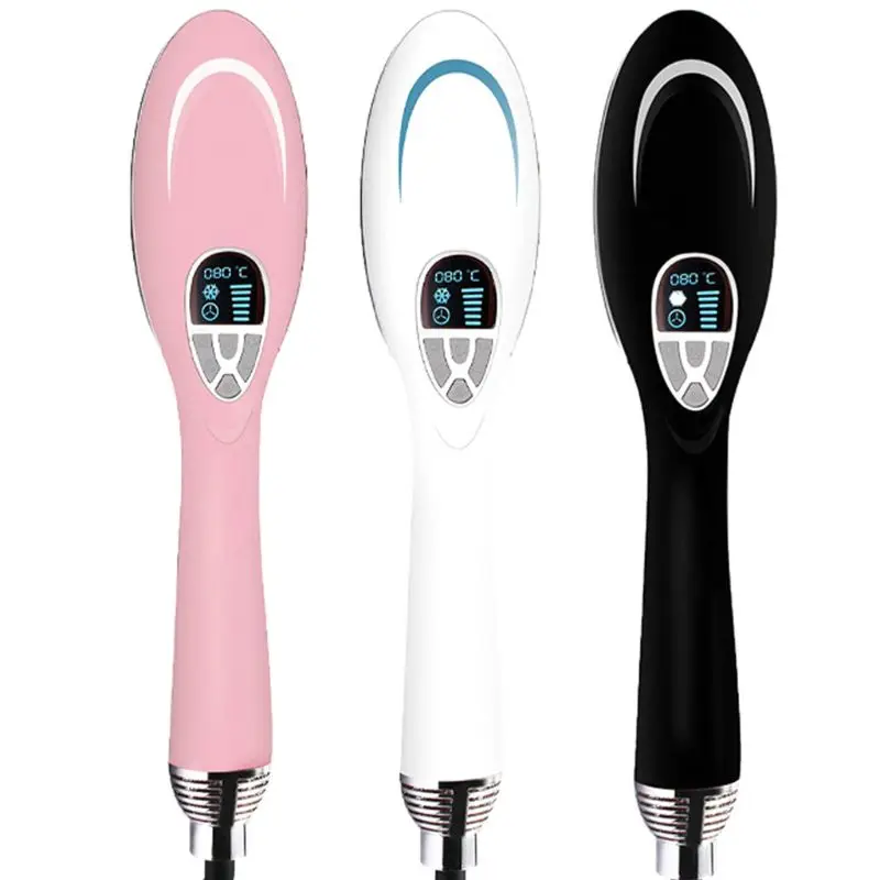 

Straightening Brush Hair Straightener Dryer Anti Static Auto-off Heating Beauty Salon Styling Tools