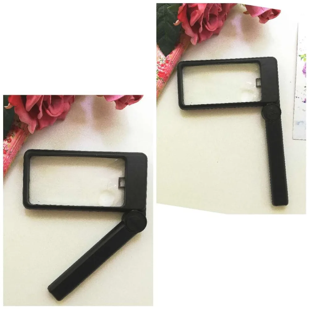 2.5X Magnifying Glass with Bright LED Light, Folding Handle Rectangular Lens Magnifier Seniors Reading (4)