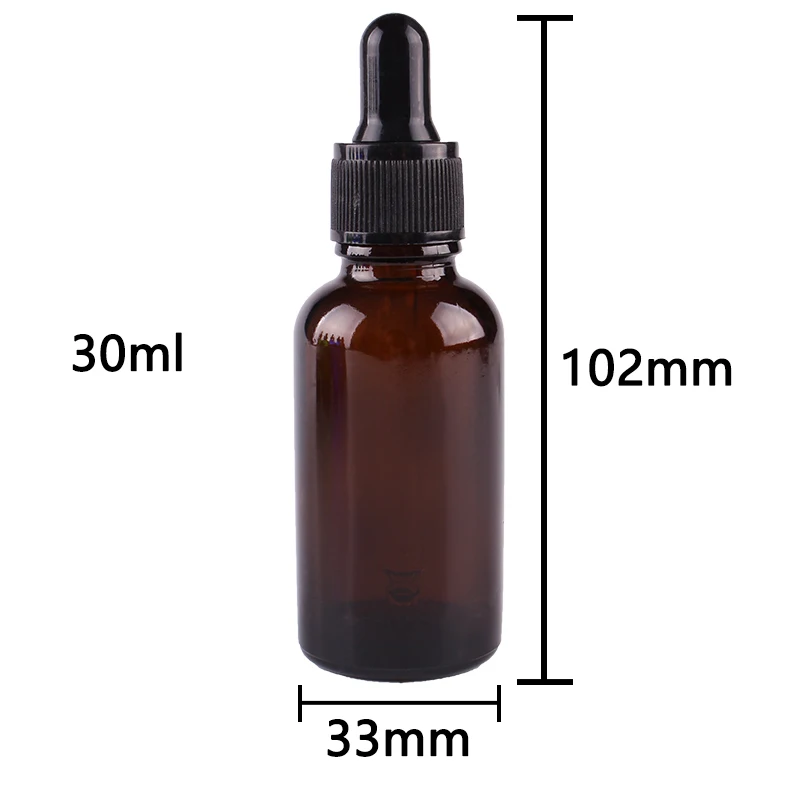Флаконы с пипеткой из янтарного стекла 6 шт. 30 мл|glass jar bottle|glass withjar glass bottle |