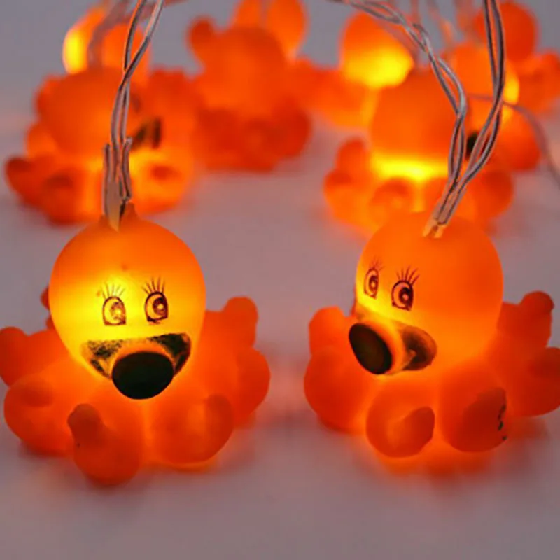 

1.5M 10LED Octopus Night lamp Christmas Garland Fairy String Lights for Kid Children's Room Party Wedding Decoration