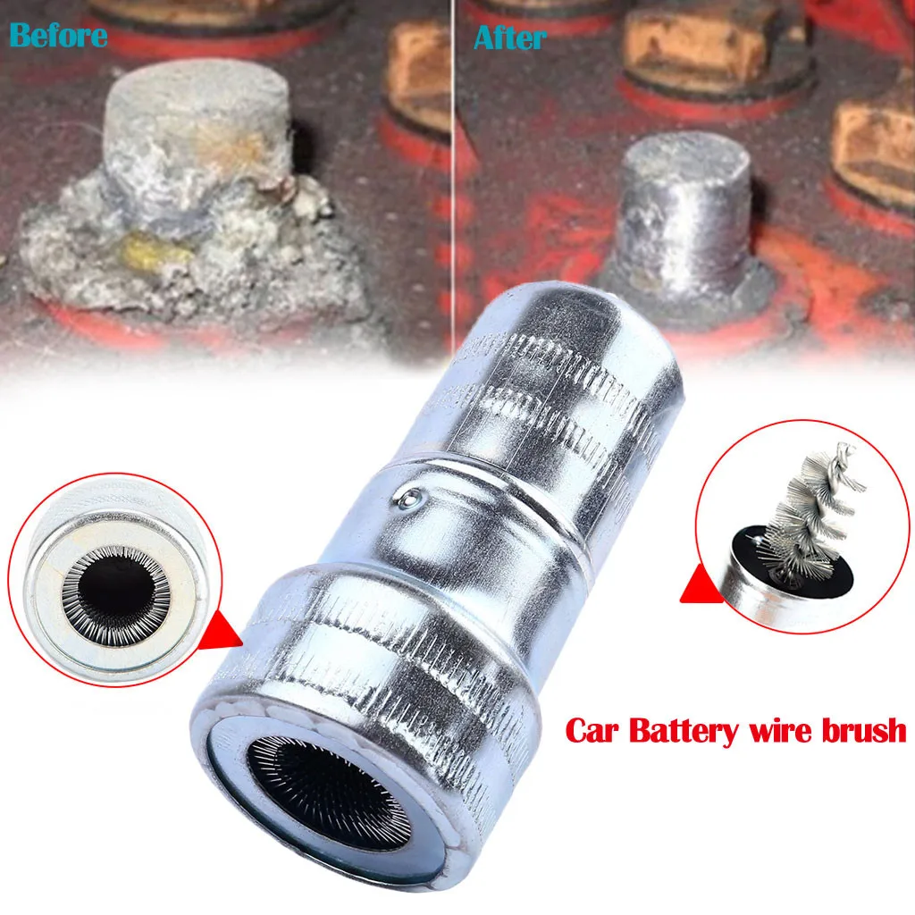 

2019 Car CLeaning Battery Post Terminal Cable Cleaner Dirt Corrosion Brush Hand Tool New Drop Shipping Support #YL6