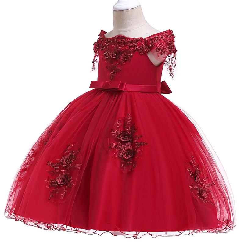 Новое платье для девочек элегантные торжественные пасхальные платья принцессы летний костюм Детские платья для девочек, одежда платье для маленьких девочек Vestidos