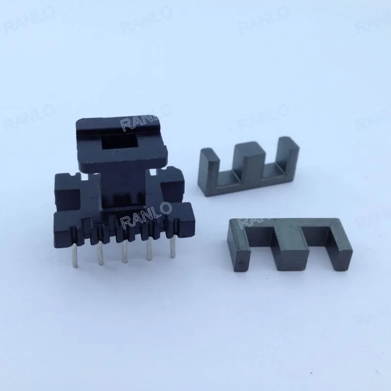 

20sets/lot EE19 EI19 vertical 5+5pin transformer bobbin PC40 ferrite core row pitch 13mm