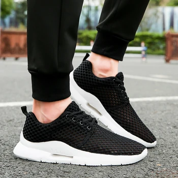 

Summer Casual Shoes Men Large Size 48 Soft Mesh White Shoes Male Black Sneakers Tenis Masculino Dropshipping Breathable Sapato