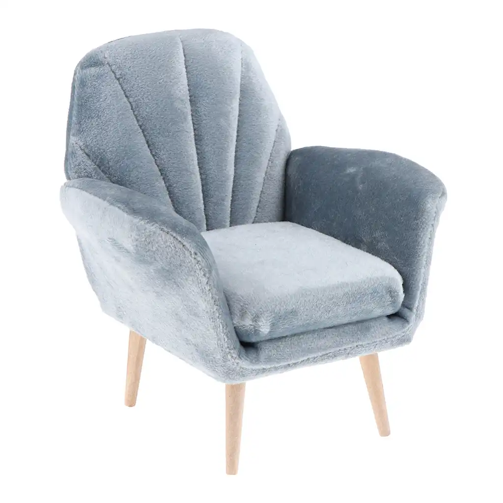 Fine 1:6 Doll Miniature Furniture Model Elegant Fabric Wing Sofa