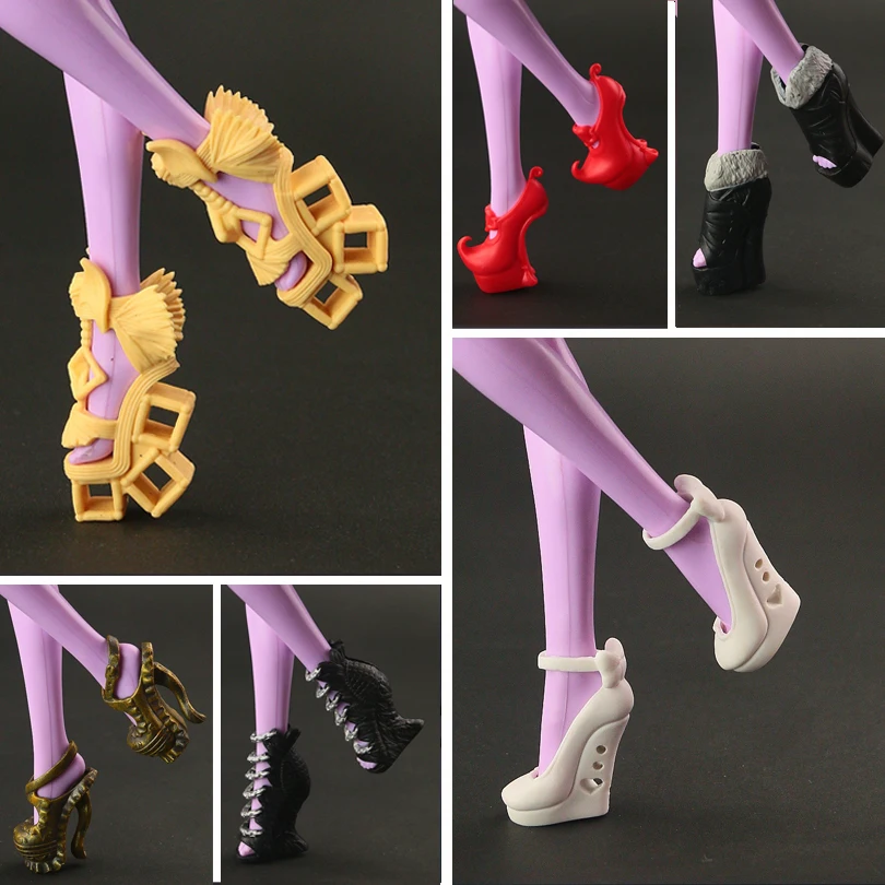 

New Arrival High quality Original shoes for Monster high doll Cut beautiful white shoes Doll accessories Free shipping