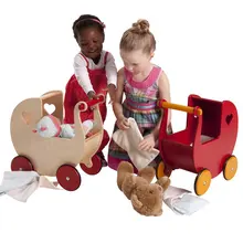 wooden toddle walker, dolls pram Safer Wooden Baby walker Natural and Red color for available