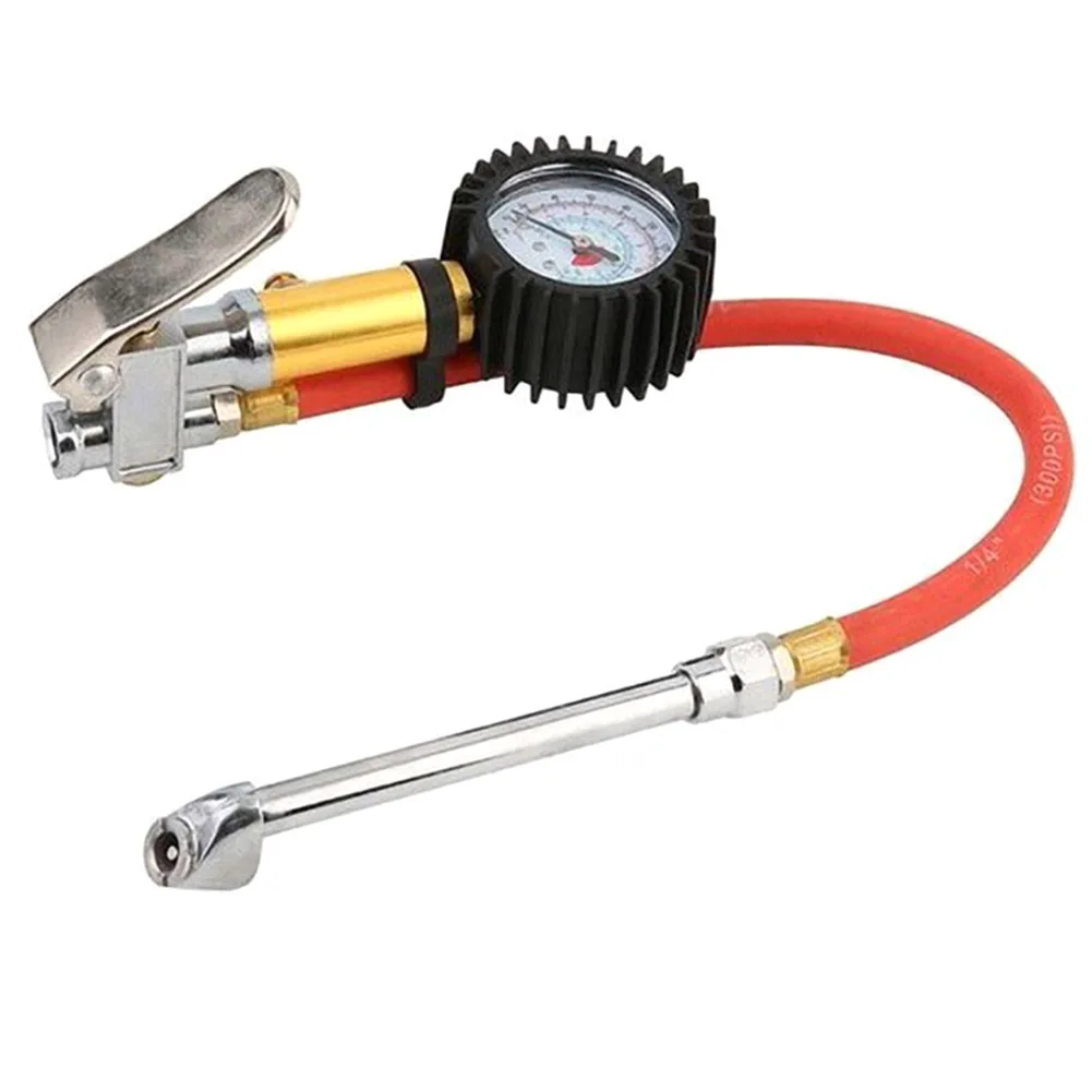 

Tire Air Inflator Tyre Pressure Meter Car Truck Pump Hose Gauge Compressor Tool M8617