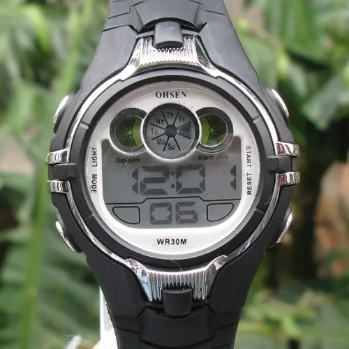 Цифровые водонепроницаемые спортивные модные силиконовые часы с сигнализацией для мальчиков и девочек
