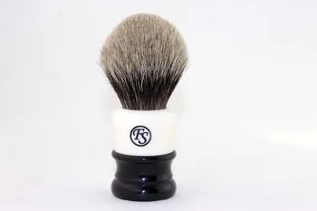 

FS(Frank Shaving)-#PU24-WB26, Higher Pure badger Shaving Brush with Black/White handle, Knot size 24mm+FREE STAND+FREE SHIPPING