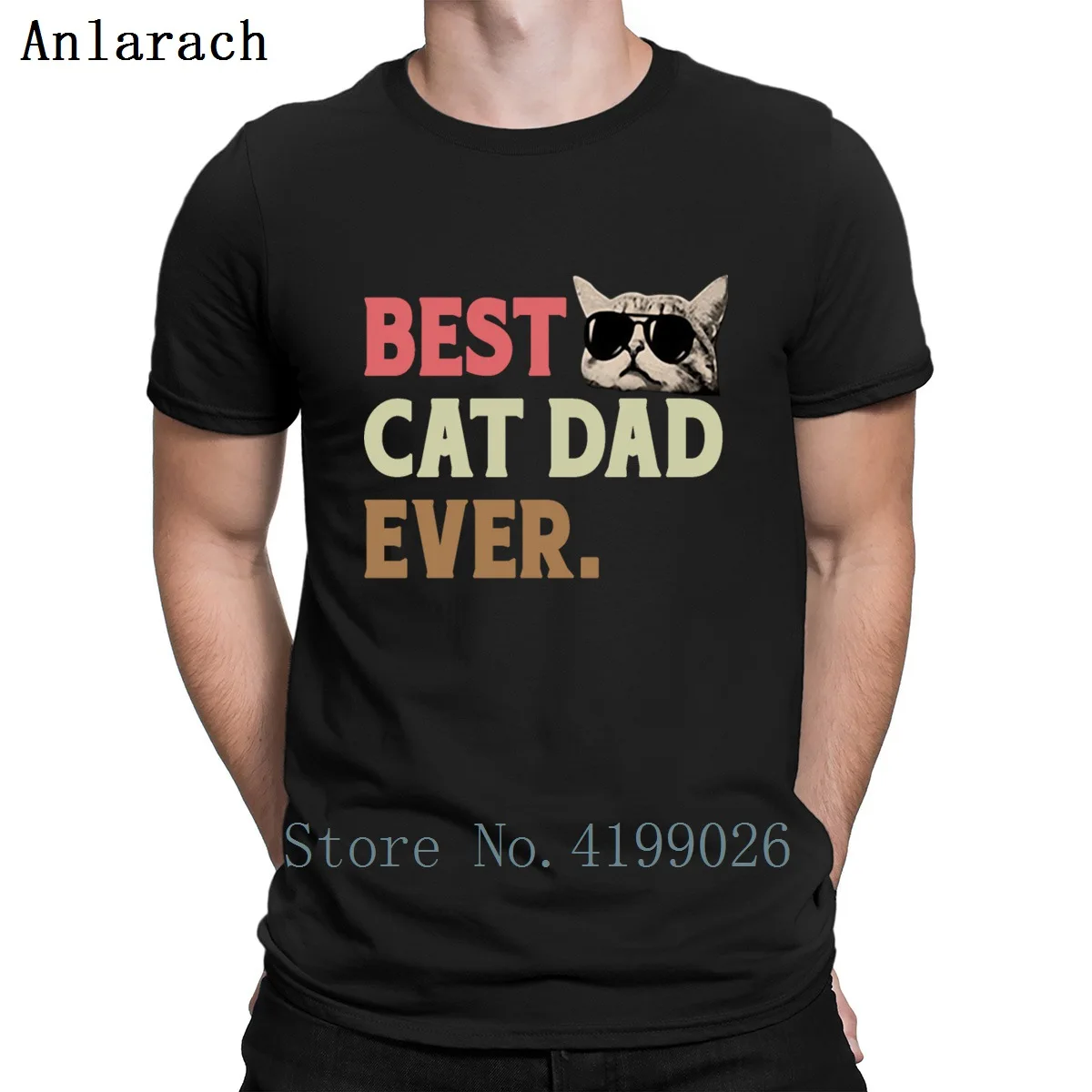 Футболка Best Cat Dad Ever свободная летняя Стильная хлопковая оригинальная рубашка в