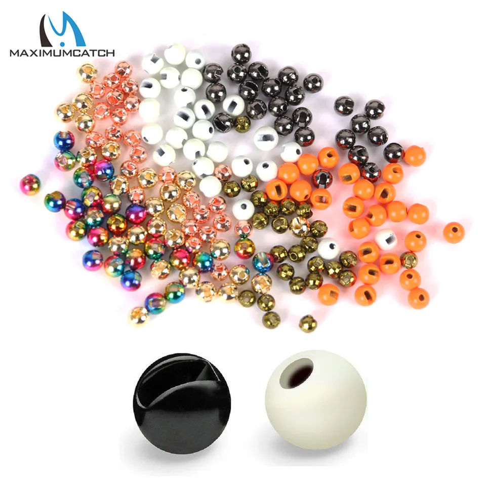 

Maximumcatch 25pcs/lot 2.4mm-4.0mm Plated Slotted Tungsten Beads Nymph Fly Tying Beads Multi Color Fly Tying Materials