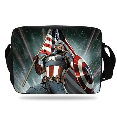 Новейшая модная школьная сумка-мессенджер «Капитан Америка» для мальчиков и девочек, плечевая сумка с принтом для детей, рождественский подарок