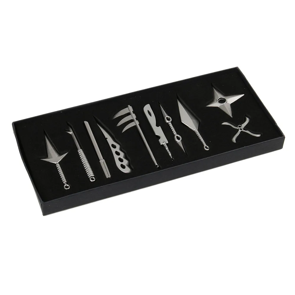 

Anime Naruto: Set of 10pcs/set Akatsuki Weapons Key Blade Keychain Gift Toy Cosplay Props