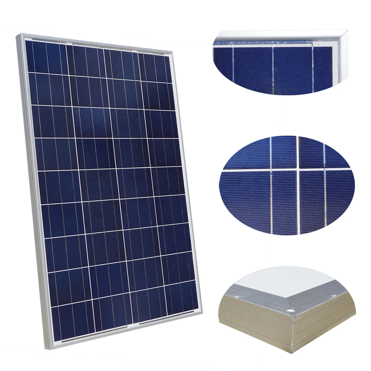 100W 18V Polycrystalline Solar Panel for 12v Battery Off Grid System Solar for Home System solar system