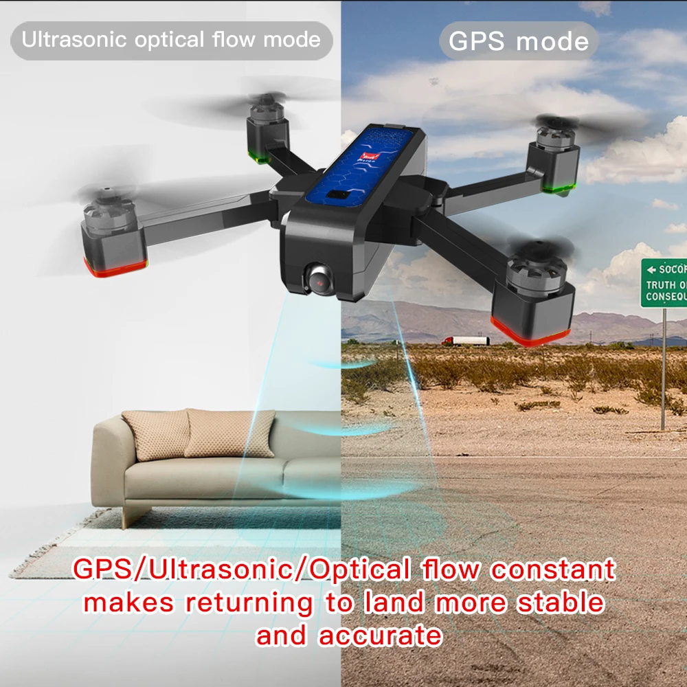 Bugs 4W B4W gps бесщеточный складной Радиоуправляемый квадрокоптер 5G Wifi FPV с камерой 2K антивибрационный оптический поток Радиоуправляемый Дрон VS F11