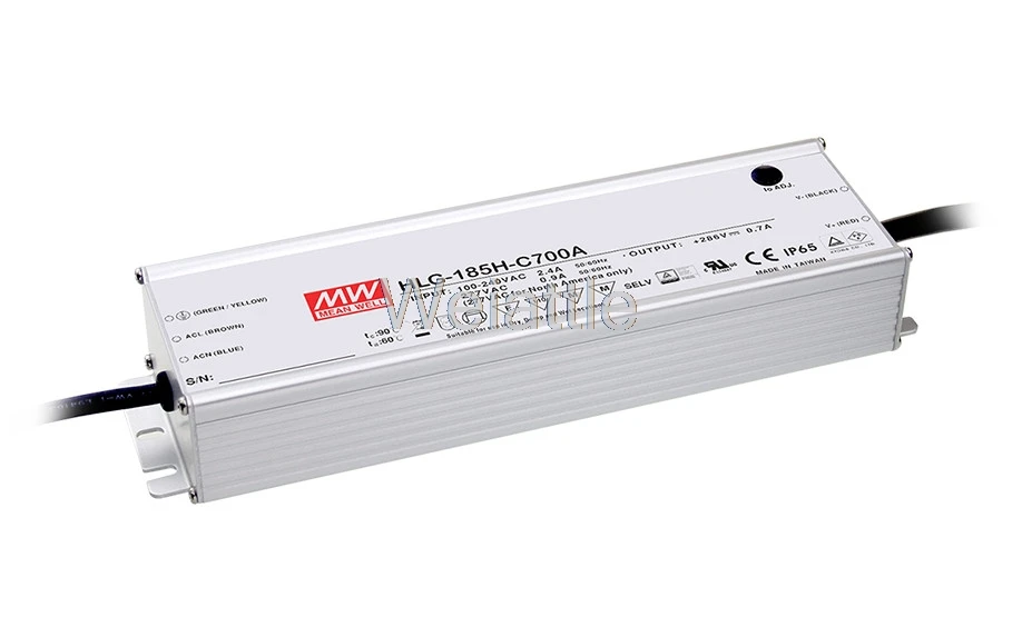 

MEAN WELL original HLG-185H-C1050D 95V ~ 190V 1050mA meanwell HLG-185H-C 199.5W LED Driver Power Supply D Type