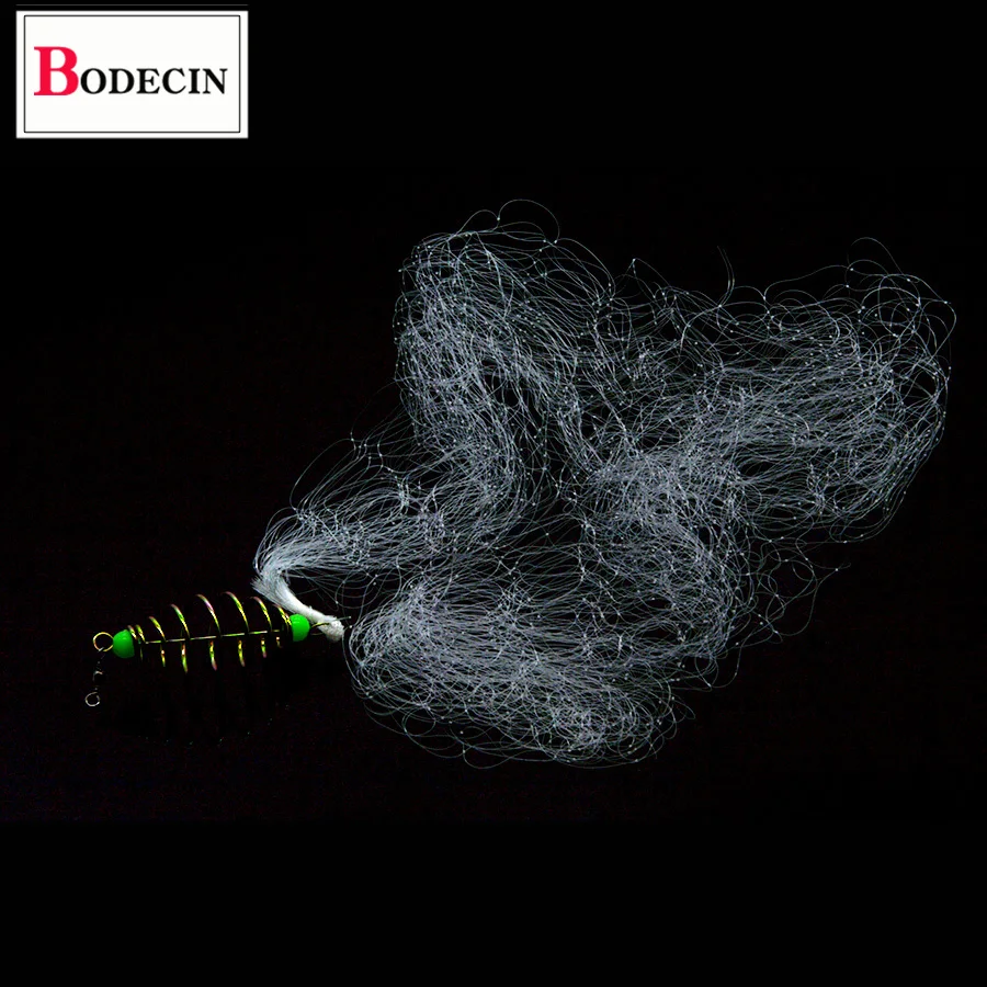 Copper Spring Shoal Fishing Net with Night Luminous Beads Ball Bearing Solid Ring Fishing Connector Freshwater Tool Tackle river (3)
