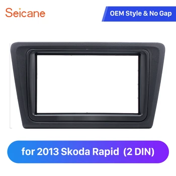 

Seicane Double Din Car DVD Refitting Frame Kit for 2013 Skoda Rapid Dash Mount Frame Panel CD Trim Stereo Interface