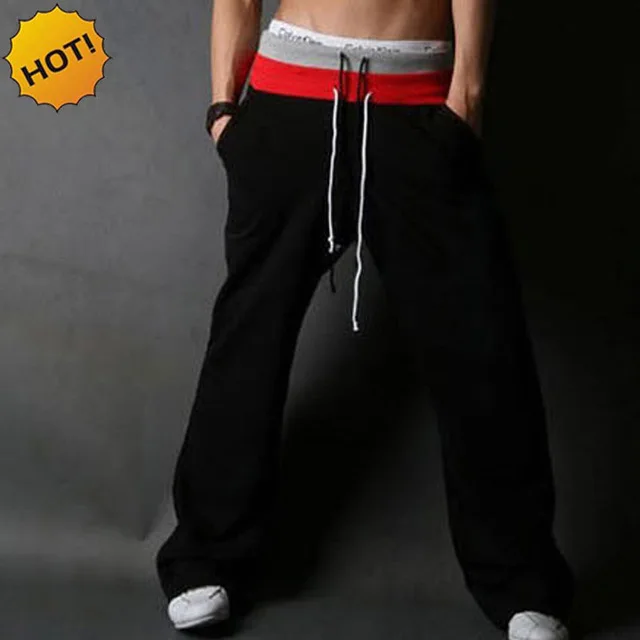 

High quality 2019 Summer thin Active Fitness Hip hop streetwear joggers Drawstring Elastic waist loose bind sweatpants wholesale