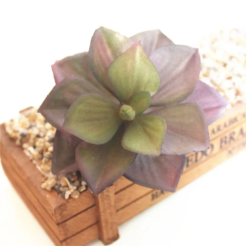 Charming Accessories Flocking DIY Mini Plant Plastic 1pc New Bridal Bouquet Fashion Purple Succulents Flower wall Floral