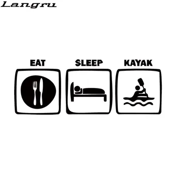 

Langru New Style Eat Sleep Kayak Vinyl Decal Sticker Car Styling Car Window Truck Stance JDM