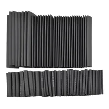 Brand New 150pc Black Polyolefin Heat Shrink Tube Assortment Wrap Electrical Insulation Cable Tubing Best Promotion!!