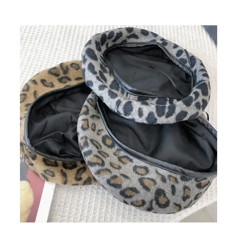 beret hats for women Beret Leopard Autumn Winter beret women        berets caps for women (17)