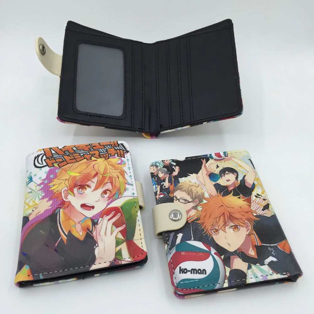 Японская игра Neko Atsume Синтетическая кожа Изысканный бумажник на кнопке/кошелек - Цвет: Haikyuu