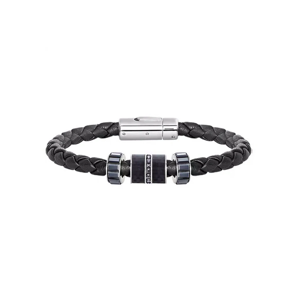 

High Quality SWA 2018 New Cross Signature Black Leather Watch Belt Bracelet Fashion Gift Leather Needle