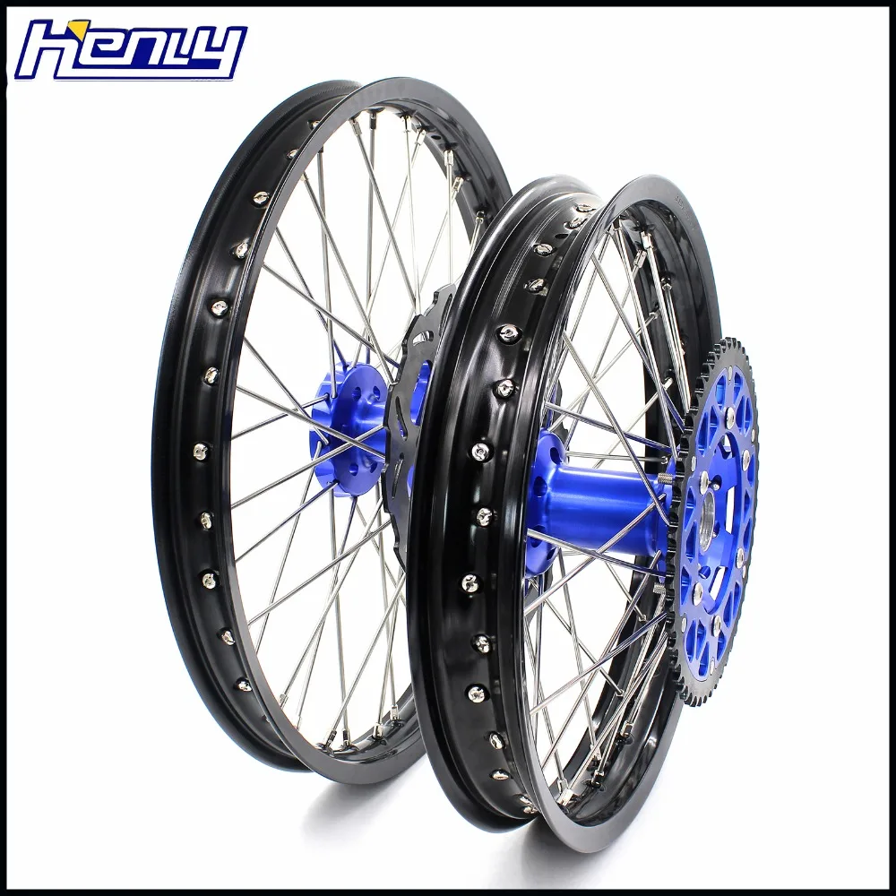 21/19 полный мотоциклетные колеса обода Набор для YAMAHA YZ 125 250 ...