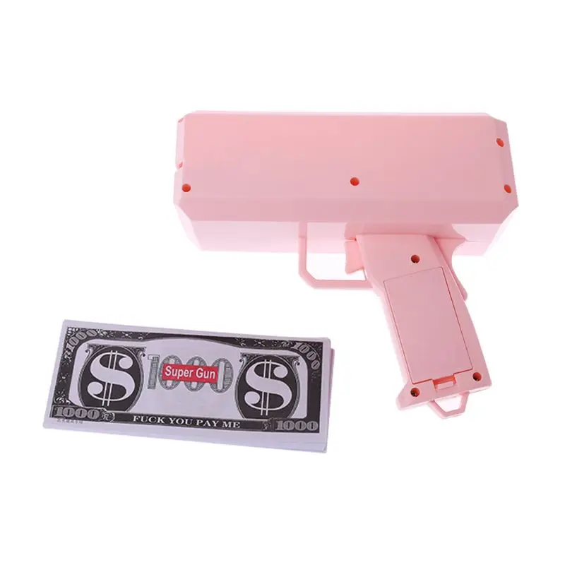 

Make It Rain Money Gun 100pcs Cashes Launcher Party Game Toy Cash 2 Colors Funny Money Gun Pistol Toy