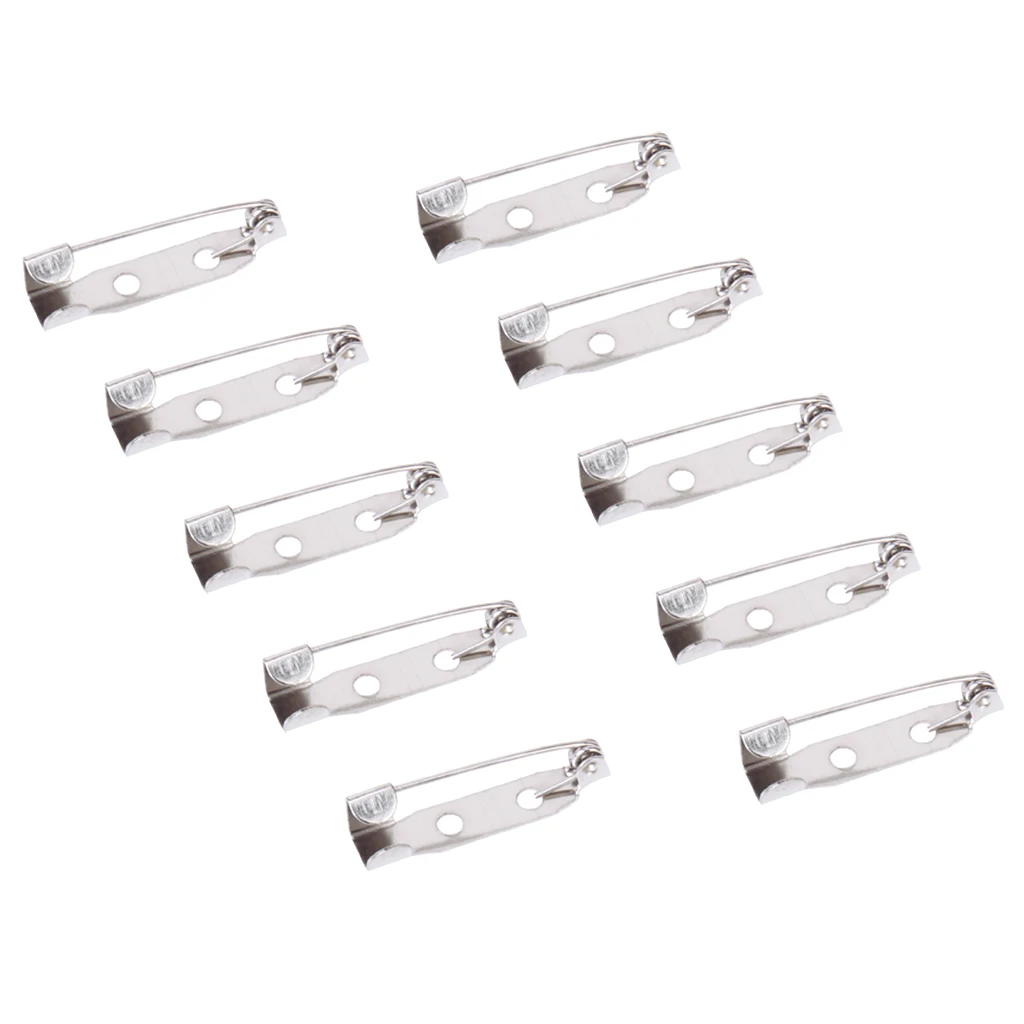 Brooch Back Safety Bar Pins For Brooch Pin Badge 25mm Pack Of 50PCS