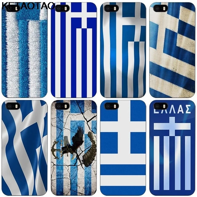 Черные чехлы KETAOTAO с греческим флагом для iPhone 4S 5C SE 5S 6 6S 7 8 Plus X силиконовые