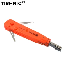 TISHRIC красный Krone Lsa-plus Профессиональный телекоммуникационный телефонный провод кабель RJ11 RJ45 оптический Пробивной сетевой набор инструментов