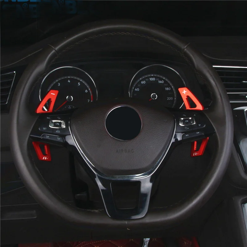 red Весло для автомобильного рулевого колеса для Passat B8 tiguan arteon golf 6/7/MK7.5, модификация салона, наклейка на руль автомобиля - Название цвета: red