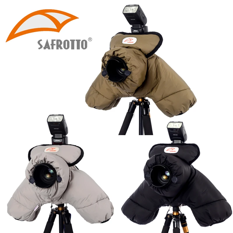 Goede Safrotto Professionele Goede Kwaliteit Fotografische Accessoire DSLR SLR Koude Proof Protector Katoen Warm Houden Waterdichte Camera Cover