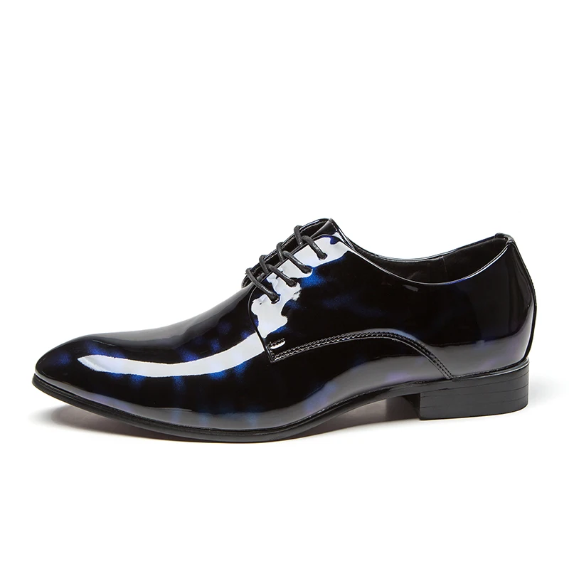 Pie Caballeros Encaje Señaló Boda Los vino Real Negocios Mocasines Gris Pista Vestir Cuero Tinto Pisos Del Lujo 2019 azul Dedo Zapatos Hombres De p4Yapq