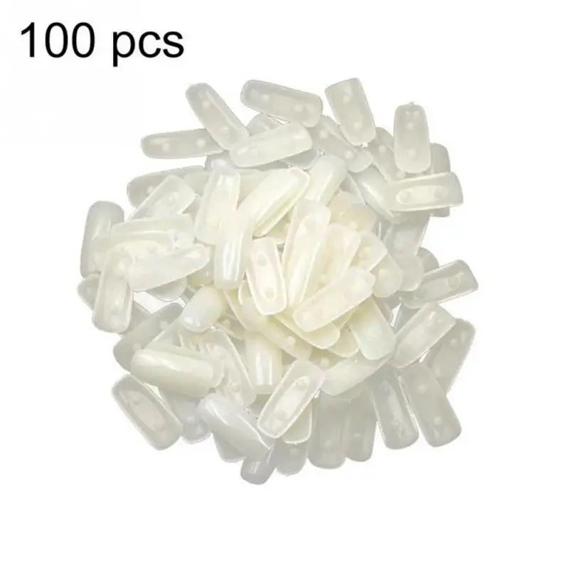

100pcs White Nail Art Removable Practice Tips fixed demolition False Nails