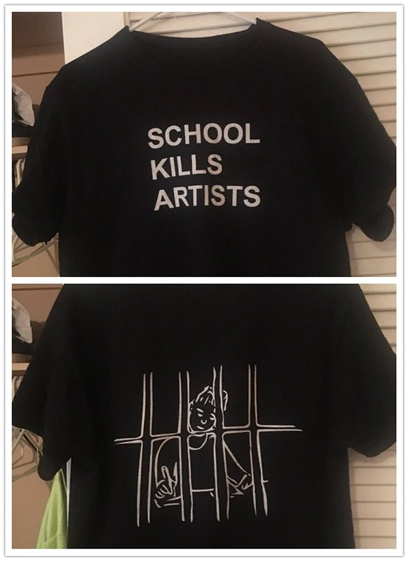Школьная футболка с двойным принтом в виде эстетики и графического рисунка, унисекс, Молодежный уличный стиль, крутая футболка, гранж, модные черные топы tumblr