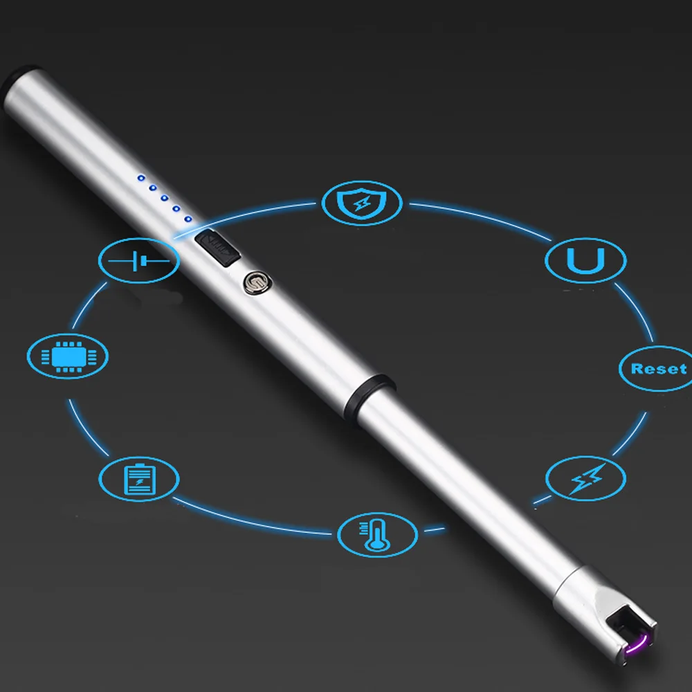 1 шт USB перезаряжаемая зарядная Зажигалка 360 Вращение воспламенитель