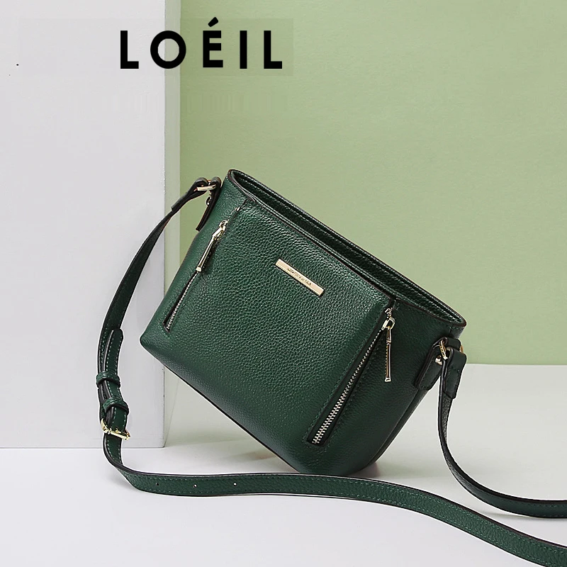 

LOEIL The first layer of leather 2018 new leather handbags slung shoulder bag female small square bag