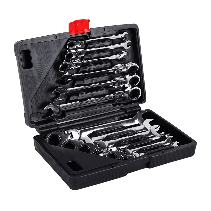 

12Pieces / Set Of Multi-function Keys Flexible Headgear Combination Tool Quick Snap Wrench Set Of Key Torque Wrench Bicycle Tool