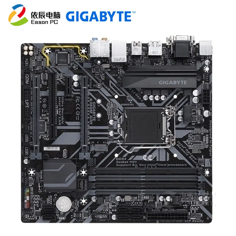 GIGABYTE GA-B360M D3H рабочего Материнская плата LGA1151 i3 i5 i7 DDR4 64G M.2 микро-atx корпус