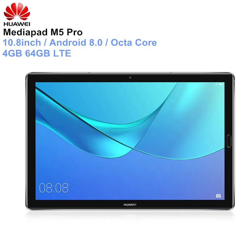 HUAWEI MediaPad M5 Pro 10,8 "Android 8,0 Tablet PC Octa Core Tablet Kirin 960 4 GB Оперативная память 64 GB 2560x1600 ips 7500 mAh отпечатков пальцев PC